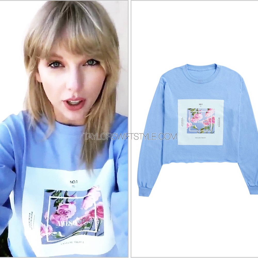 Taylor Swift ME! Long Sleeve Cropped Official Merch Lover Shirt